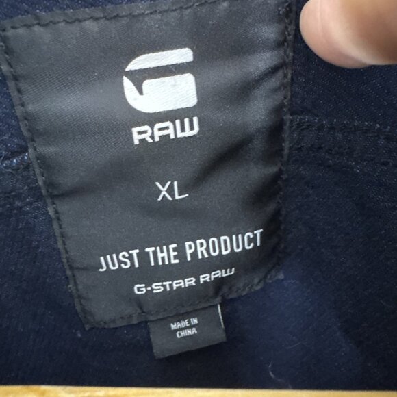 G Star Raw Men XL Type C Overshirt Blue Utility L/S Zip Shacket - Picture 6 of 9